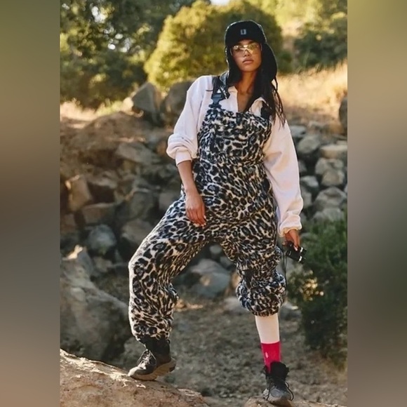 FP Movement by Free People Pants - Free People Hit The Slopes Salopette, LEOPARD Various Sizes NWT